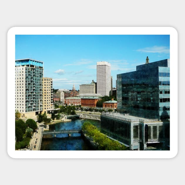 Providence RI Skyline Sticker by SusanSavad